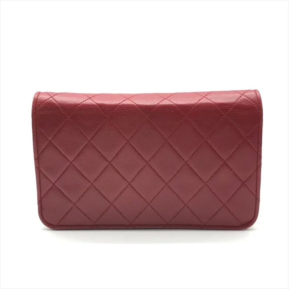 Authentic CHANEL red Lambskin classic single flap 24k gold shoulder bag - Picture 12 of 13